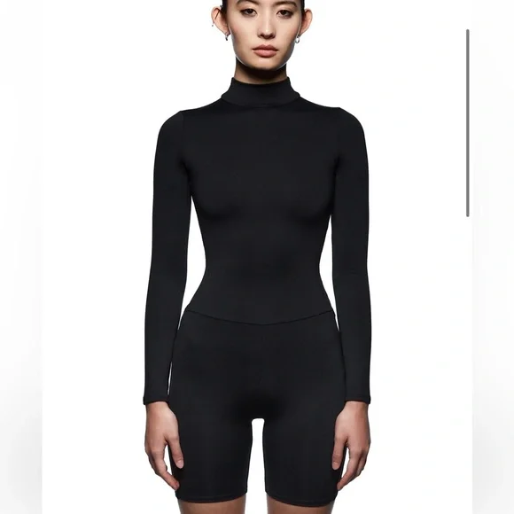 Tankair Turtleneck Bodysuit, Black, Size Small, never worn